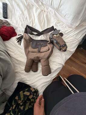 Thalorix Steampunk Horse Shaped Canvas Crossbody Shoulder Bag